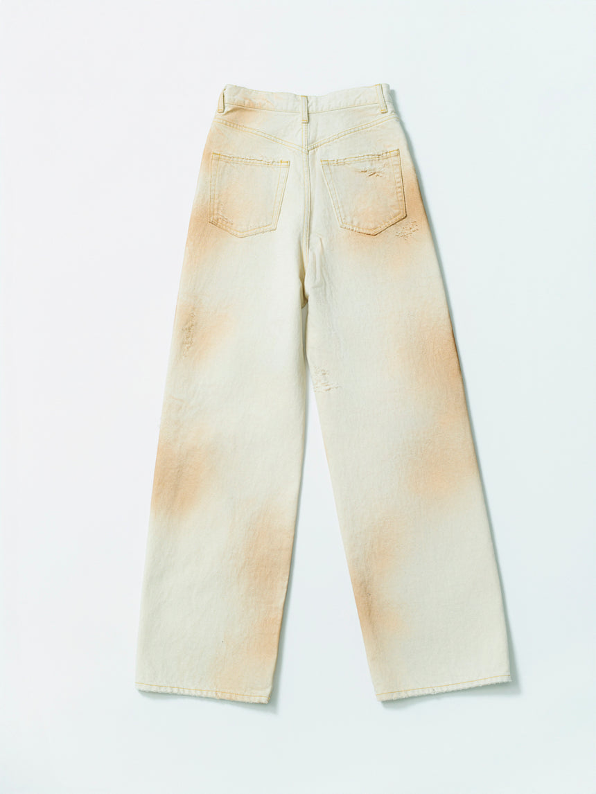 ダメージデニムパンツ（WHITE）