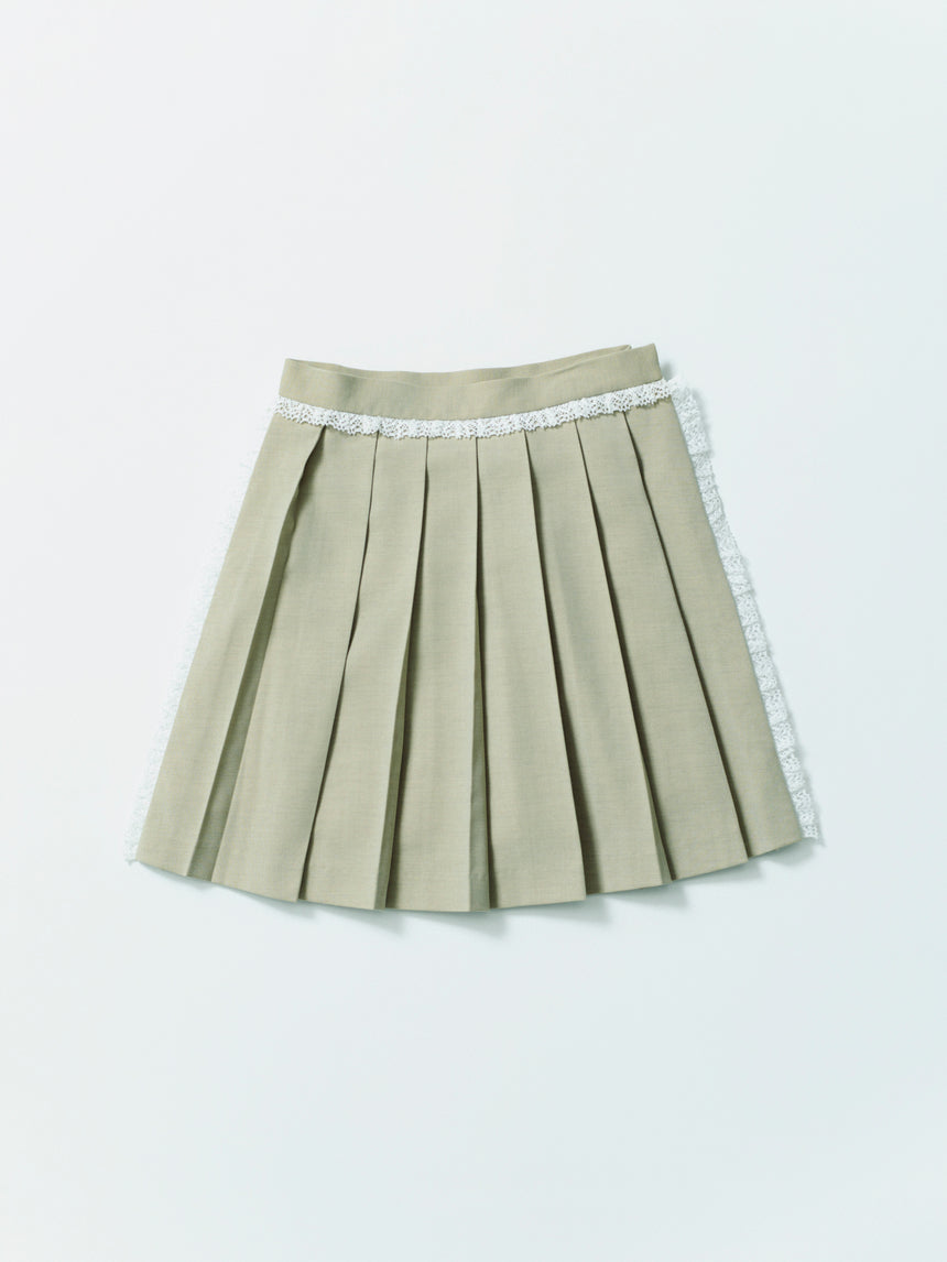 プリーツミニスカート（BEIGE）
